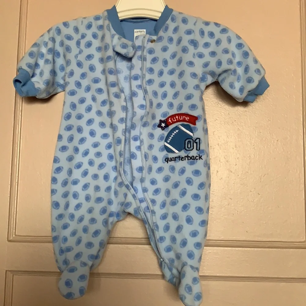 CARTER’S 3 MONTH ONCIES BUNDLE 2 NEW BLUE & BROWN